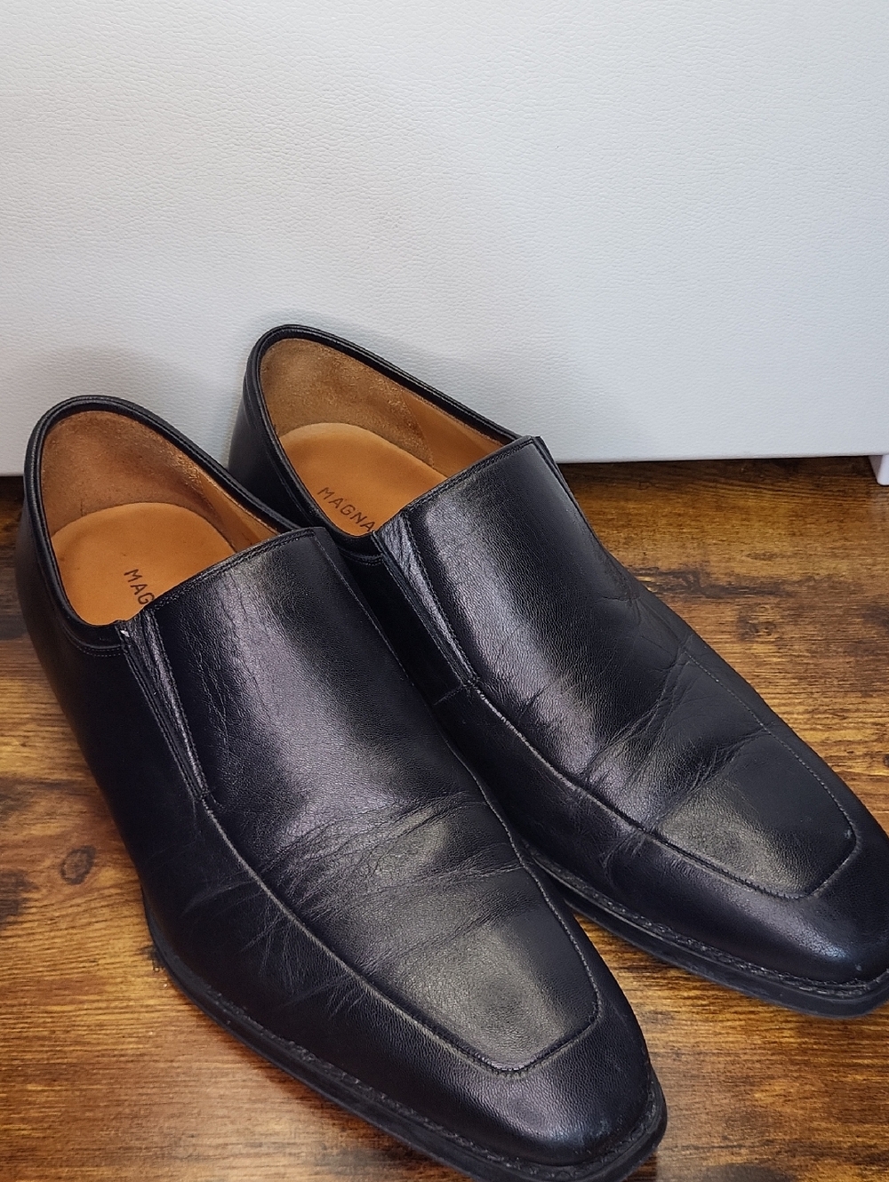 Magnanni Men 9 D Dominguez Slip On Loafers Black Leather Spain Made 12655